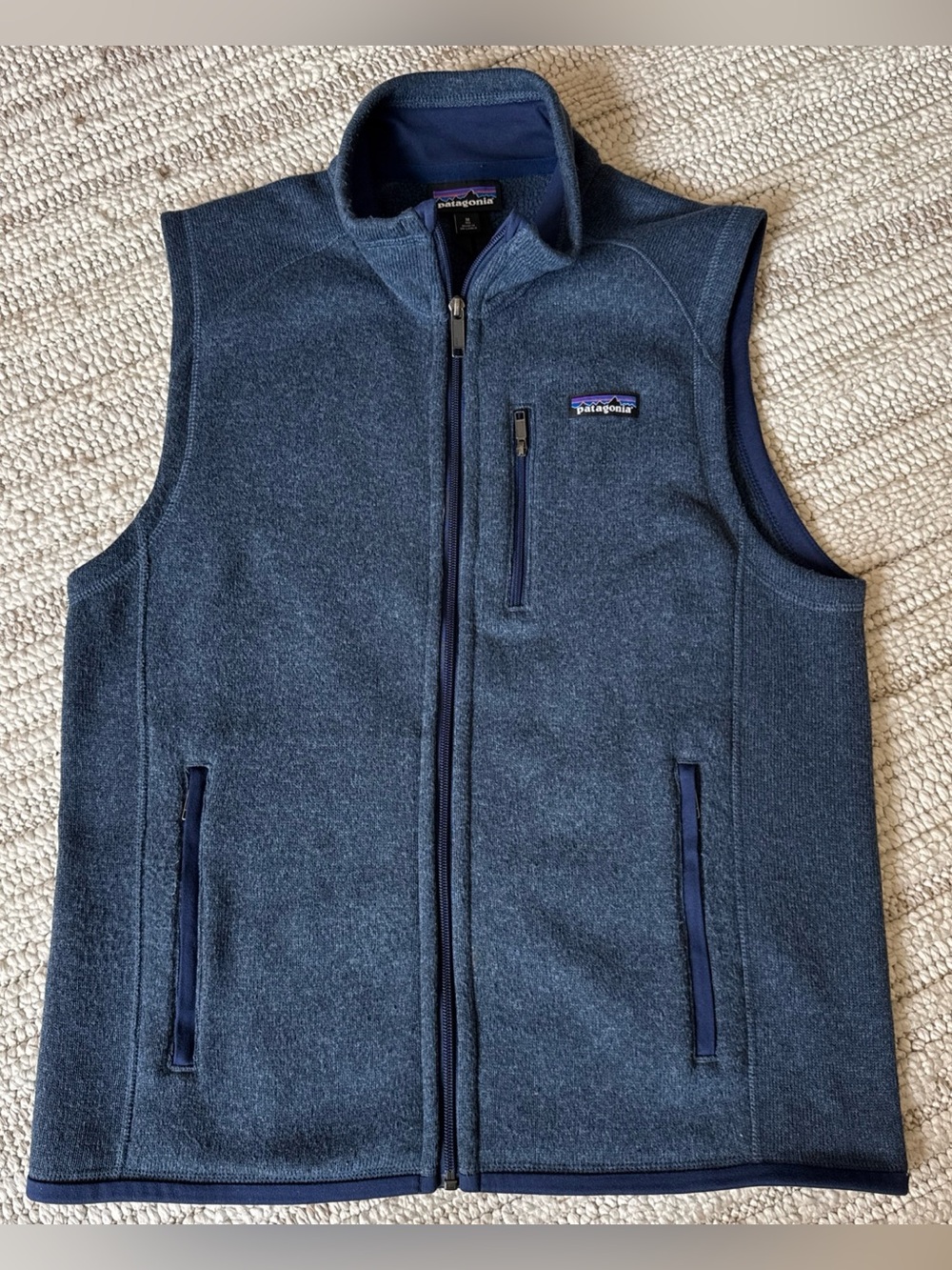 Patagonia Better Sweater Vest Mens Medium Classic Navy Full Zip Fleece 25881